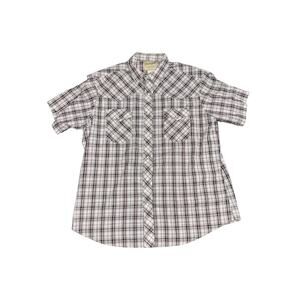 Wrangler Wrancher Short Sleeve Pearl Snap Western Plaid Shirt XL Cowboy Vintage